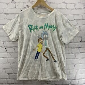 Adult Swim Rick Morty T Shirt Mens Sz M White Distressed